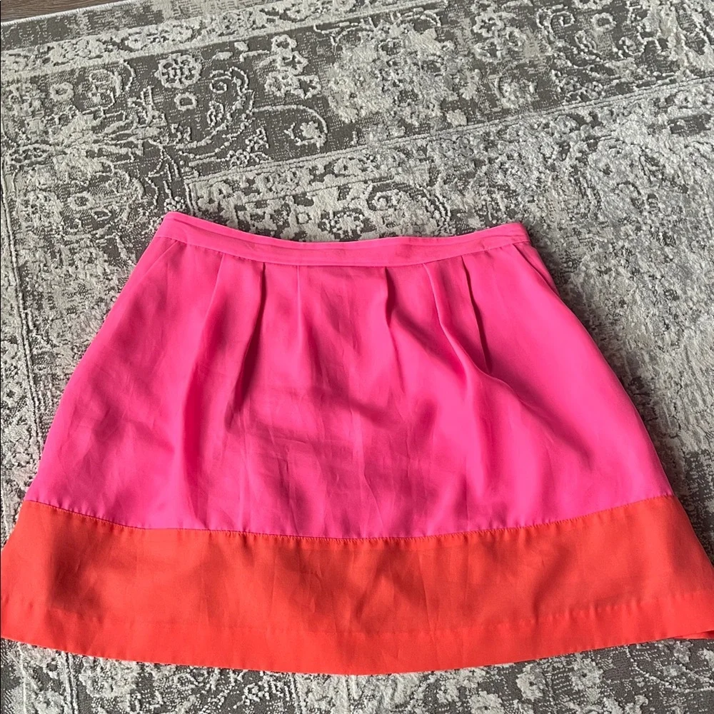 J. Crew Pink and Orange Mini Skirt - Picture 1 of 2